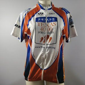 Volea Austin to Alaska 2007 Bike jersey full zipper 3 back pockets raglan